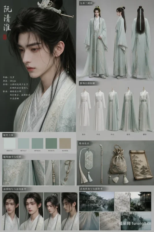 织造世家阮清淮设定：绸缎设计师江南雅士，温润娴雅疏离贵气-福荣网