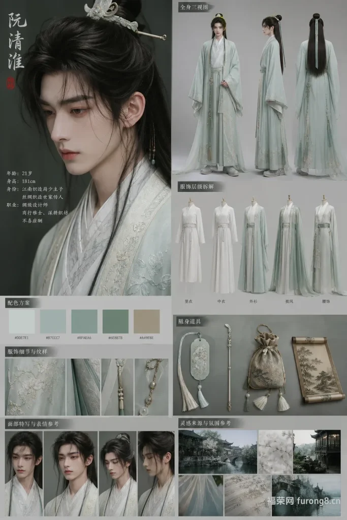 织造世家阮清淮设定:绸缎设计师江南雅士,温润娴雅疏离贵气-福荣网